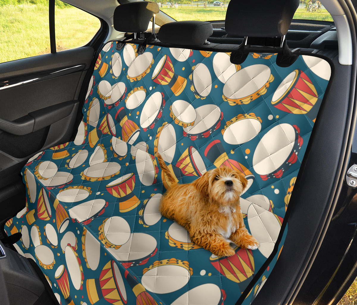 Tambourine Pattern Print Design 01 Rear Dog Car Seat Cover Hammock