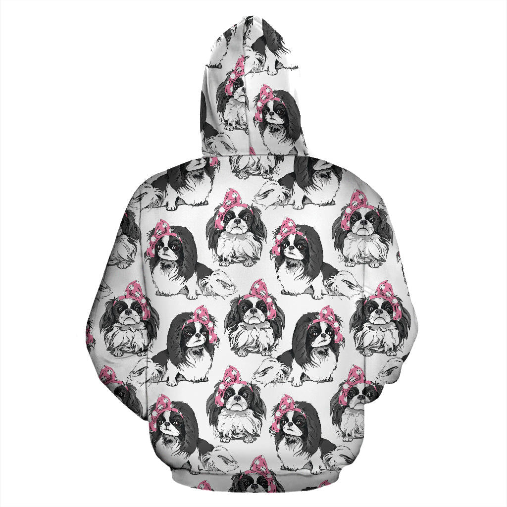 Japanese Chin Pattern Print Design 01 Pullover Hoodie