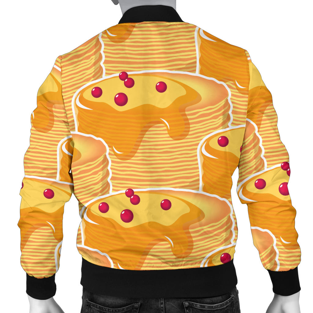 Pancake Pattern Print Design A04 Men Bomber Jacket
