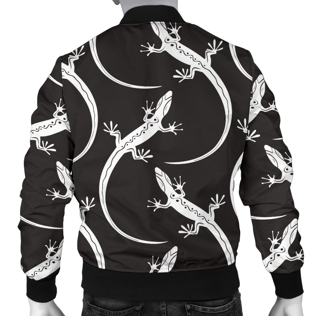 lizard Pattern Print Design 01 Men Bomber Jacket