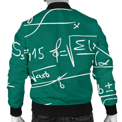 Math Pattern Print Design 01 Men Bomber Jacket