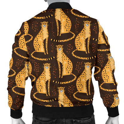 Cheetah Pattern Print Design 03 Men Bomber Jacket