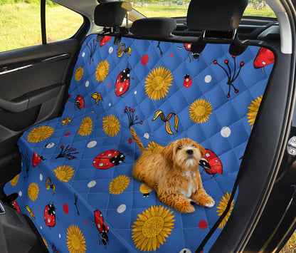 Ladybug Pattern Print Design 05 Rear Dog Car Seat Cover Hammock