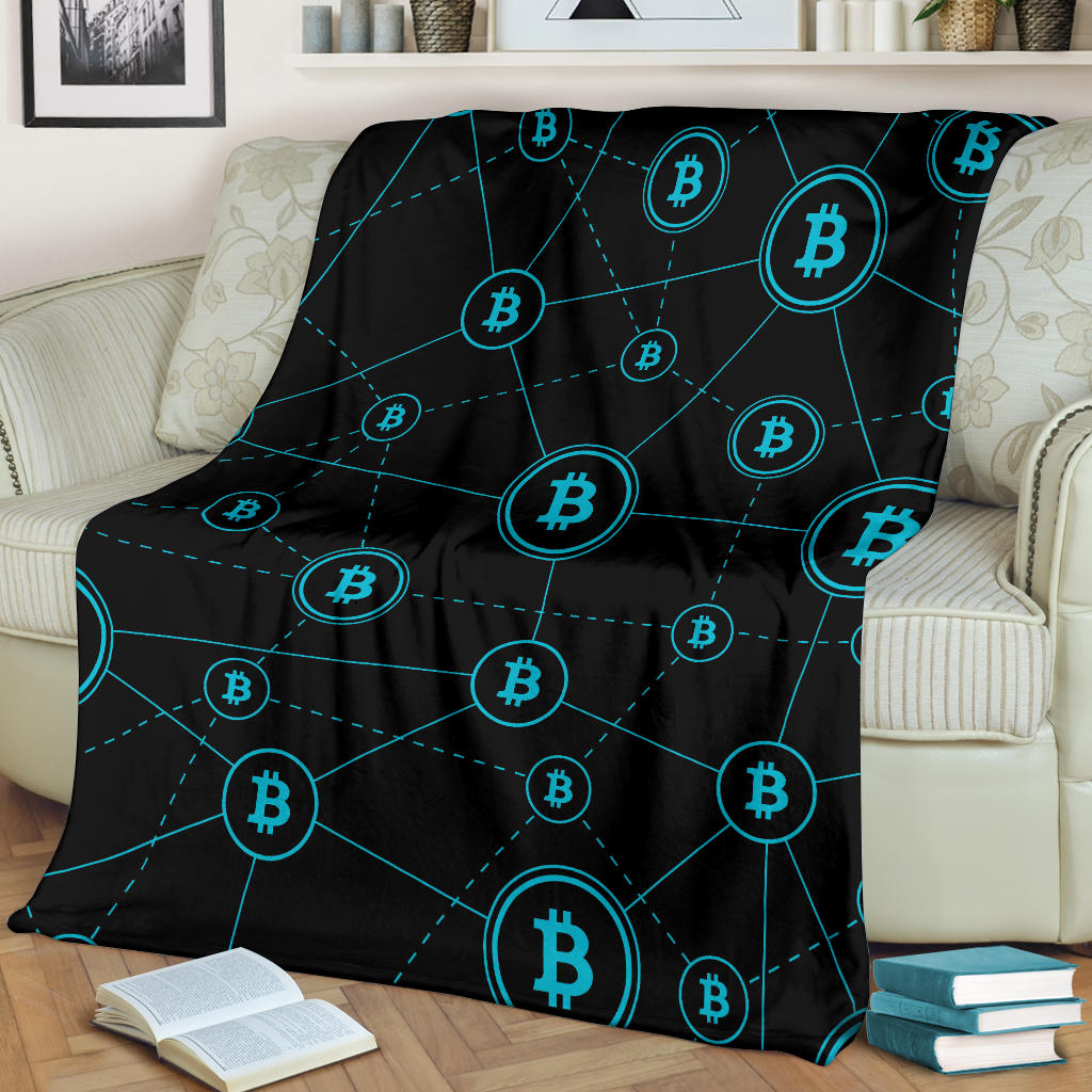 Cryptocurrency Pattern Print Design 01 Premium Blanket