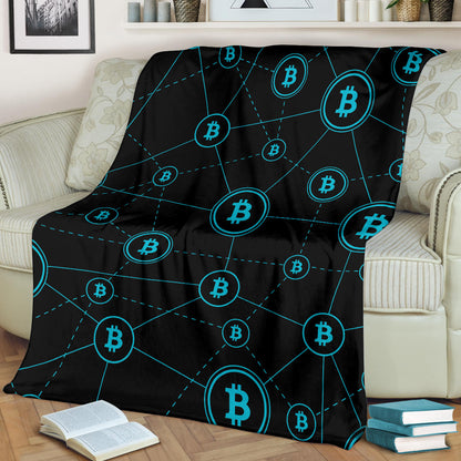 Cryptocurrency Pattern Print Design 01 Premium Blanket