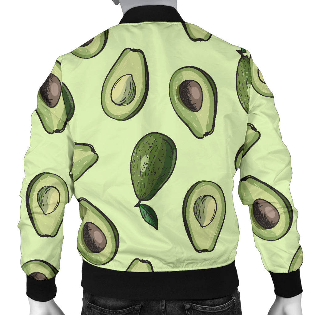 Avocado Pattern Print Design 02 Men Bomber Jacket