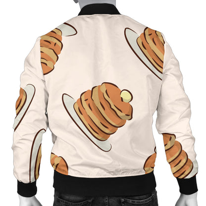 Pancake Pattern Print Design A01 Men Bomber Jacket