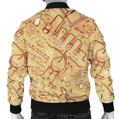 Chemical Pattern Print Design 01 Men Bomber Jacket