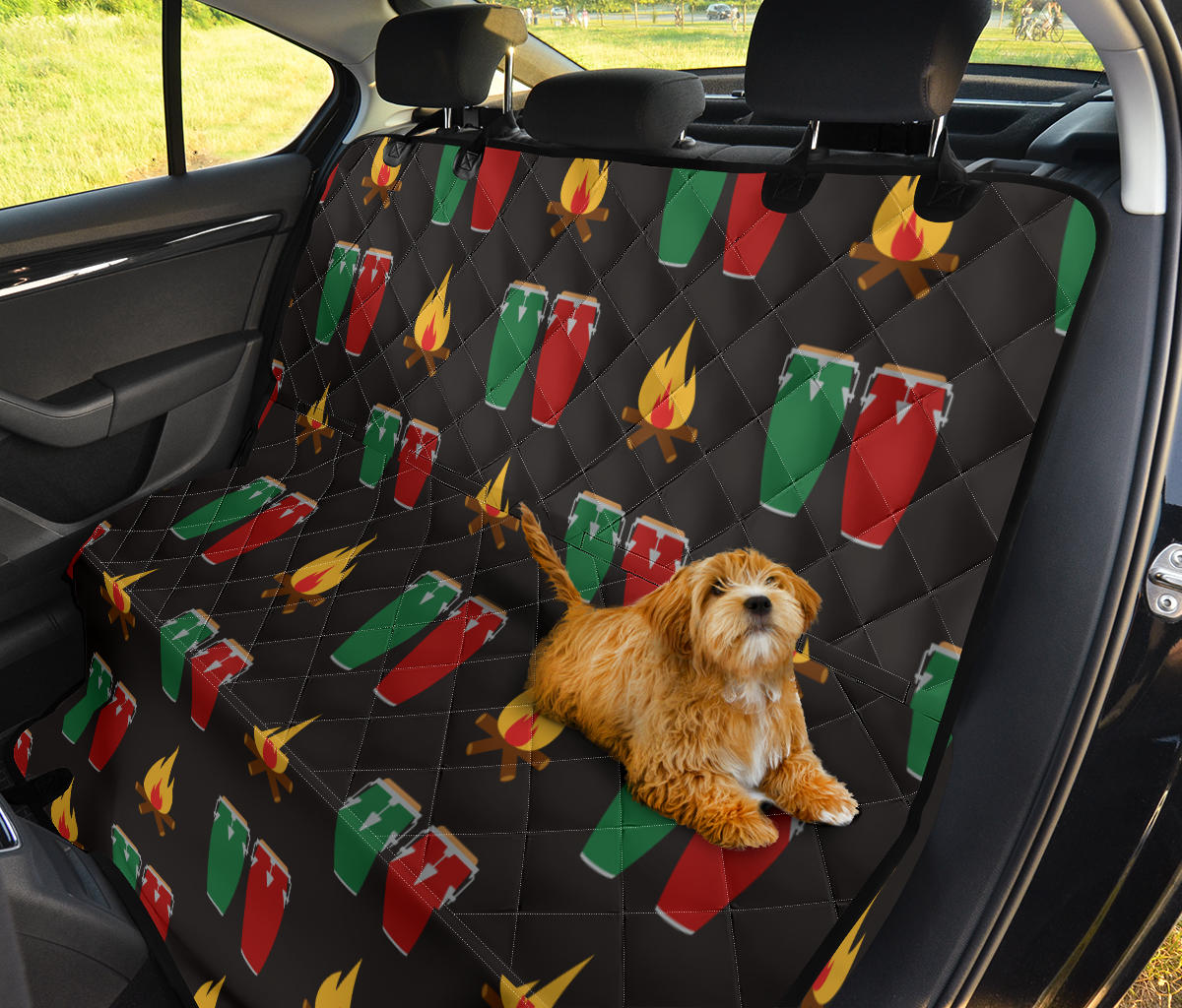 Conga Pattern Print Design 01 Rear Dog Car Seat Cover Hammock