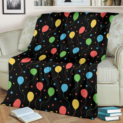 Ballon Colorful Pattern Print Design 04 Premium Blanket