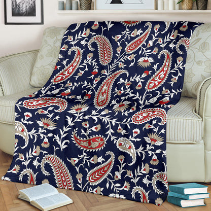 Paisley Pattern Print Design A05 Premium Blanket