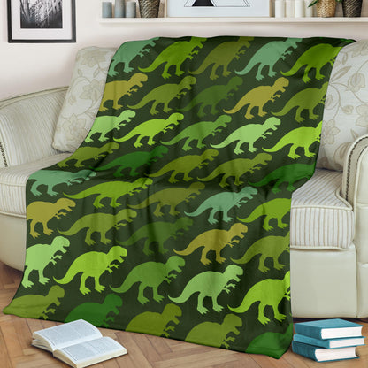 T Rex Pattern Print Design A03 Premium Blanket