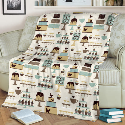 Cake Pattern Print Design 02 Premium Blanket