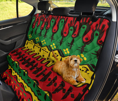 Rasta Pattern Print Design A01 Rear Dog Car Seat Cover Hammock