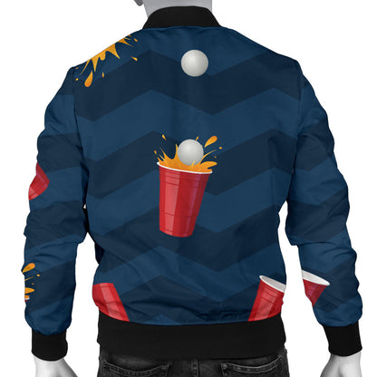 Beer Pong Pattern Print Design 01 Men Bomber Jacket