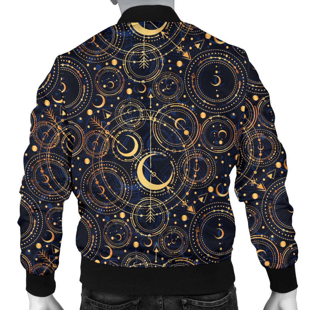 Celestial Pattern Print Design 04 Men Bomber Jacket