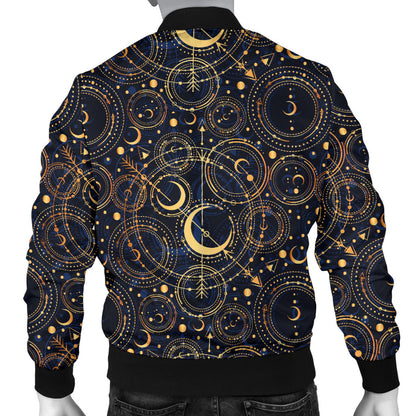 Celestial Pattern Print Design 04 Men Bomber Jacket