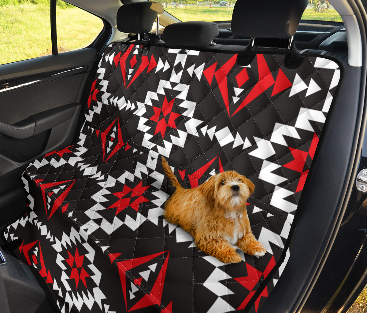 Navajo Pattern Print Design A02 Rear Dog Car Seat Cover Hammock