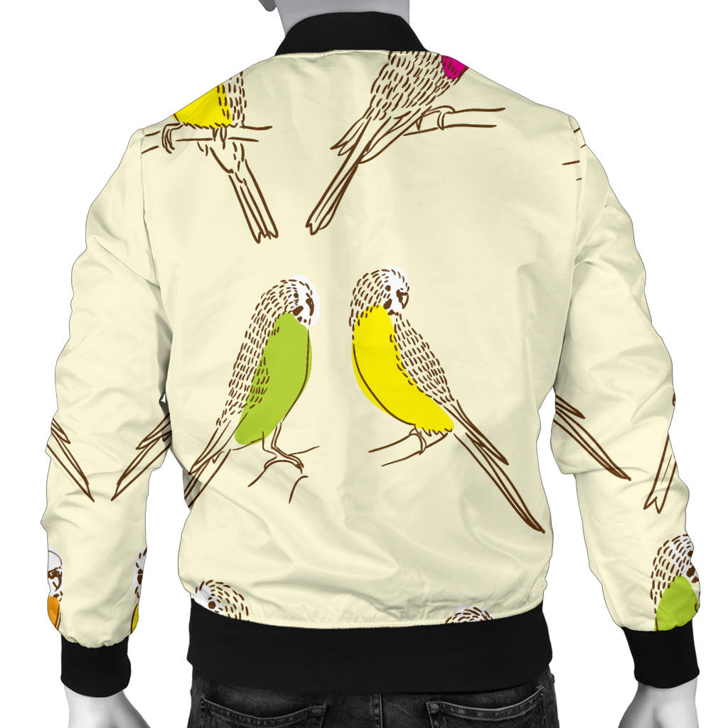 Parakeet Pattern Print Design A01 Men Bomber Jacket