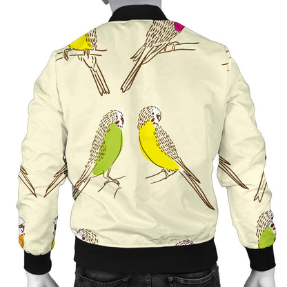 Parakeet Pattern Print Design A01 Men Bomber Jacket
