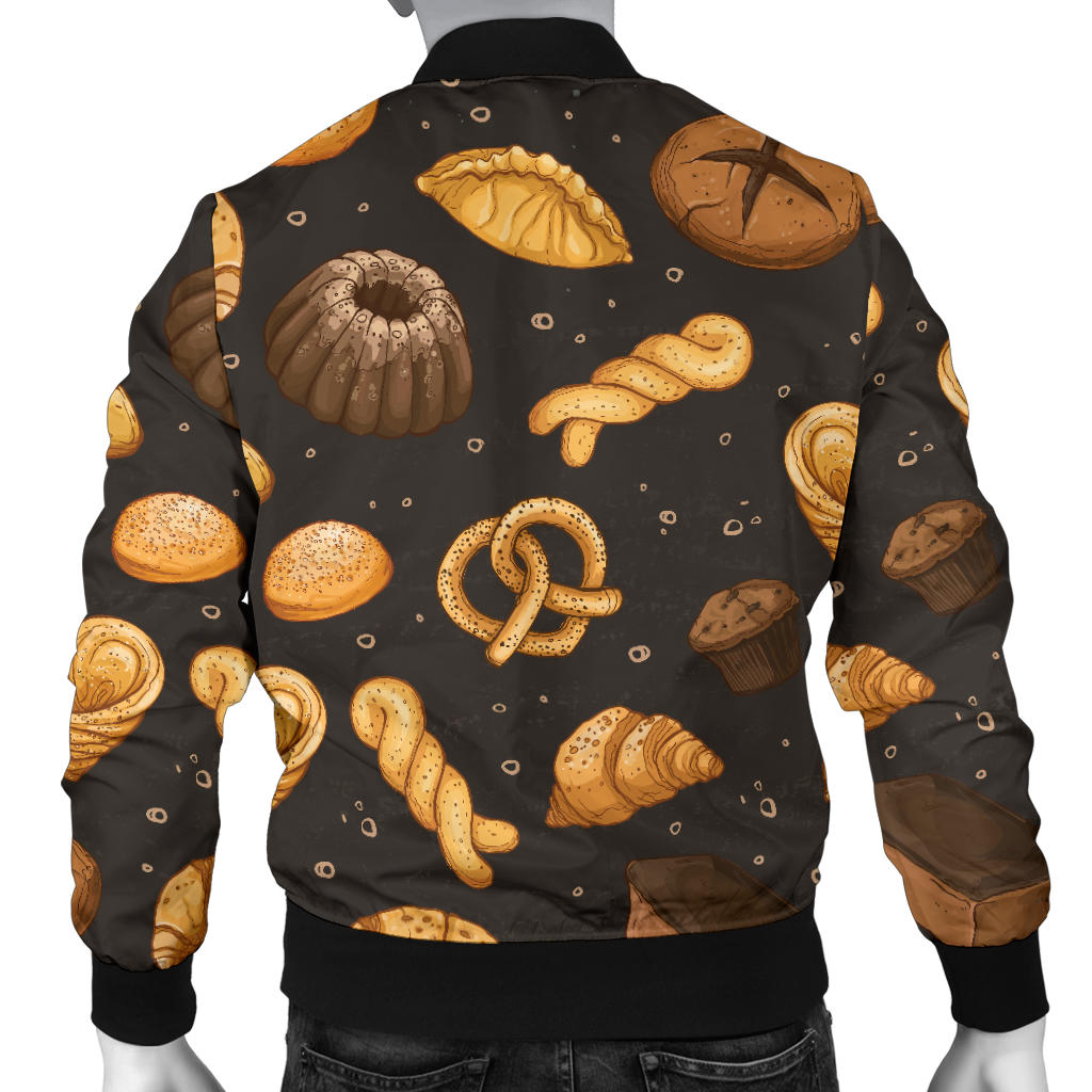 Bread Pattern Print Design 05 Men Bomber Jacket