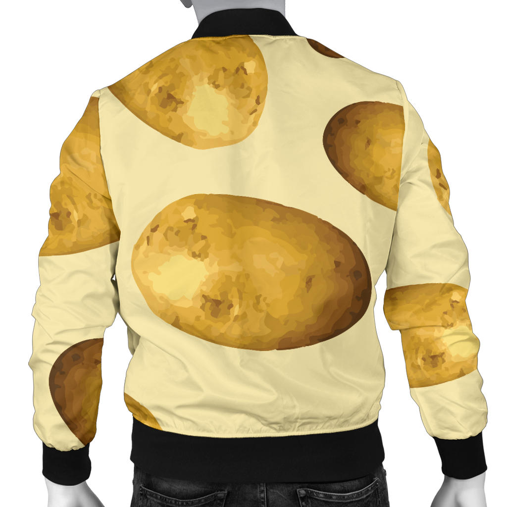 Potato Pattern Print Design A01 Men Bomber Jacket
