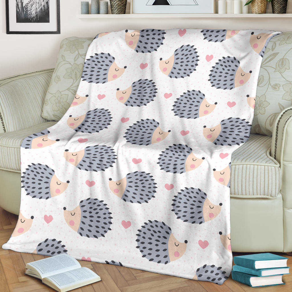 Hedgehog Baby Pattern Print Design 03 Premium Blanket