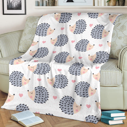 Hedgehog Baby Pattern Print Design 03 Premium Blanket