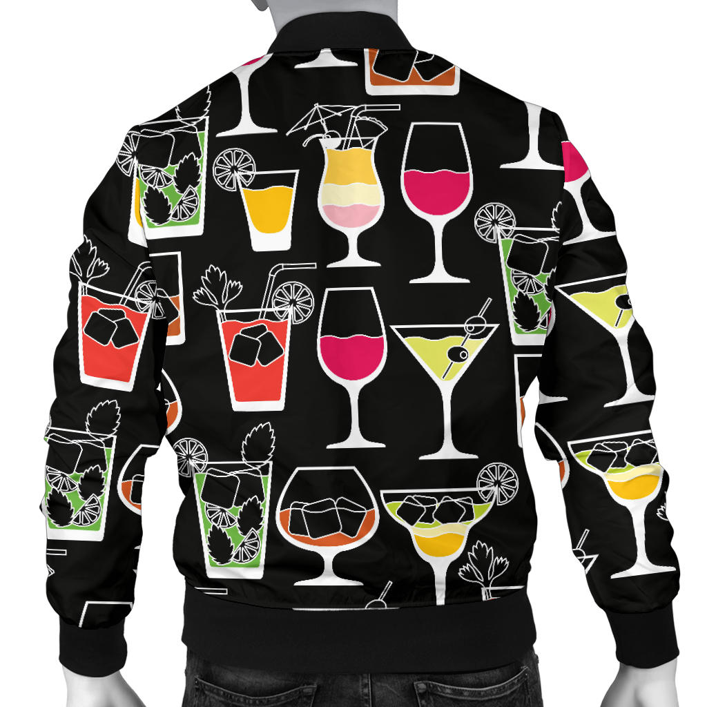 Cocktail Pattern Print Design 01 Men Bomber Jacket