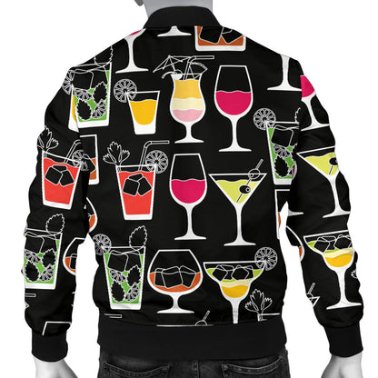 Cocktail Pattern Print Design 01 Men Bomber Jacket