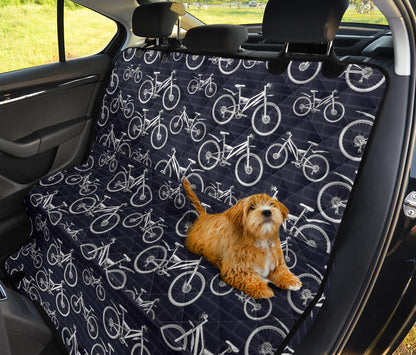 Mountain bike Pattern Print Design 02 Rear Dog Car Seat Cover Hammock