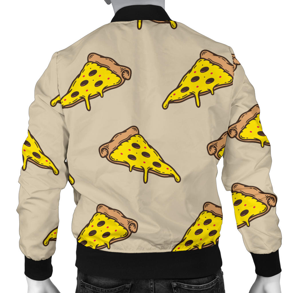 Pizza Pattern Print Design A04 Men Bomber Jacket