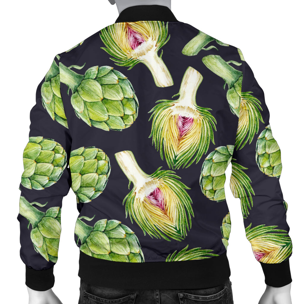 Artichoke Pattern Print Design 01 Men Bomber Jacket