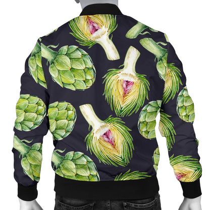 Artichoke Pattern Print Design 01 Men Bomber Jacket