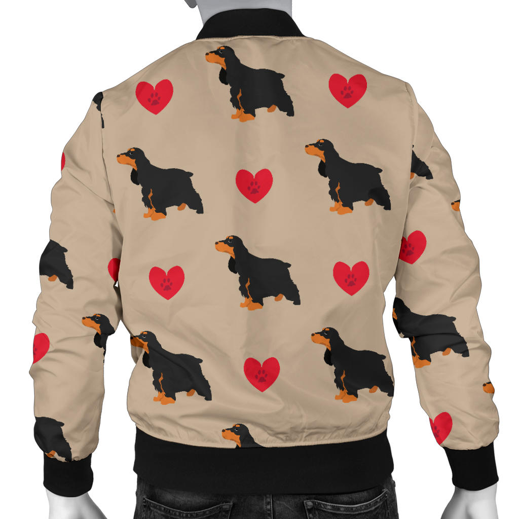 Cocker Pattern Print Design 02 Men Bomber Jacket