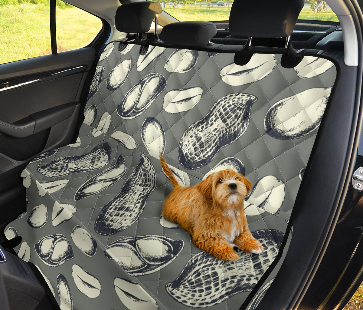 Peanut Pattern Print Design A01 Rear Dog Car Seat Cover Hammock
