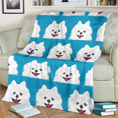Pomeranians Pattern Print Design A05 Premium Blanket