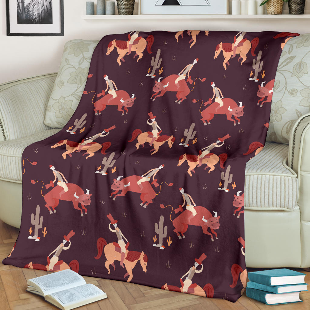 Rodeo Pattern Print Design A01 Premium Blanket