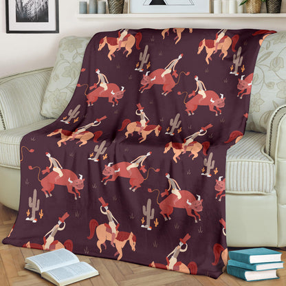 Rodeo Pattern Print Design A01 Premium Blanket