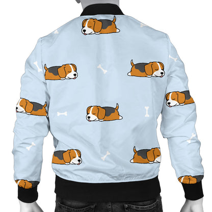 Beagle Pattern Print Design 06 Men Bomber Jacket
