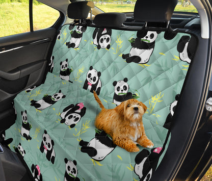 Panda Pattern Print Design A05 Rear Dog Car Seat Cover Hammock