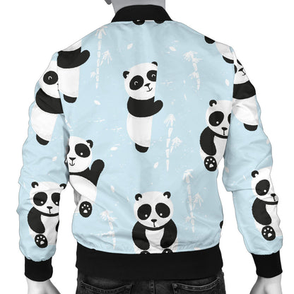 Panda Pattern Print Design A01 Men Bomber Jacket