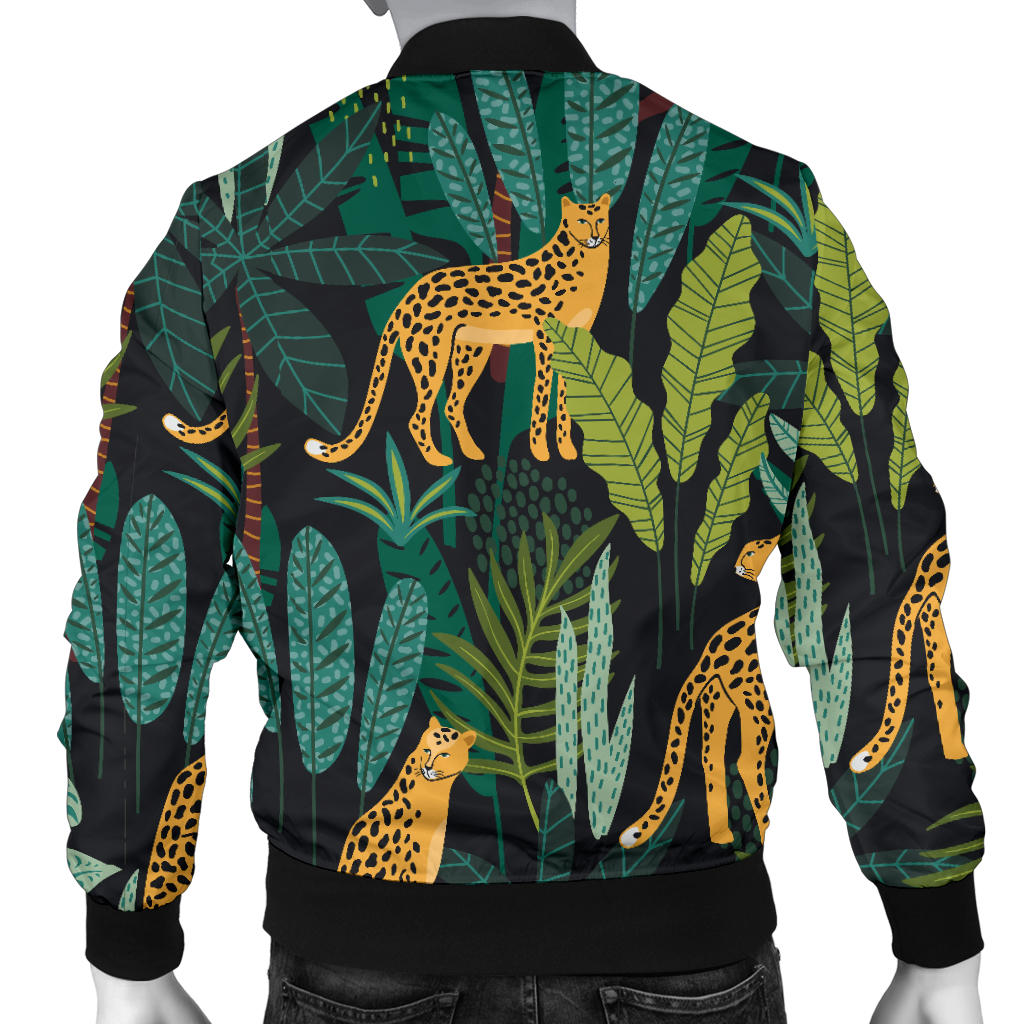 Jaguar Jungle Pattern Print Design 03 Men Bomber Jacket