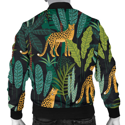 Jaguar Jungle Pattern Print Design 03 Men Bomber Jacket