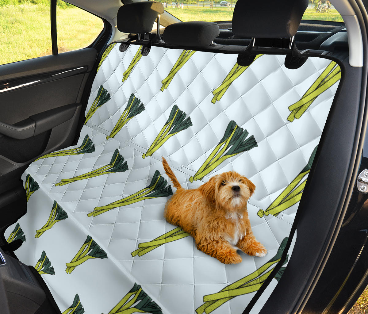 Leek Pattern Print Design 03 Rear Dog Car Seat Cover Hammock