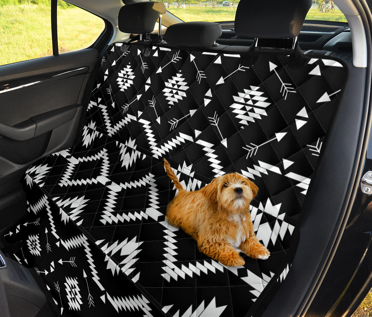 Native Pattern Print Design A04 Rear Dog Car Seat Cover Hammock