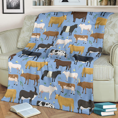 Cattle Pattern Print Design 02 Premium Blanket