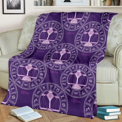 Libra Pattern Print Design 03 Premium Blanket
