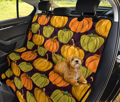 Pumpkin Pattern Print Design A01 Rear Dog Car Seat Cover Hammock
