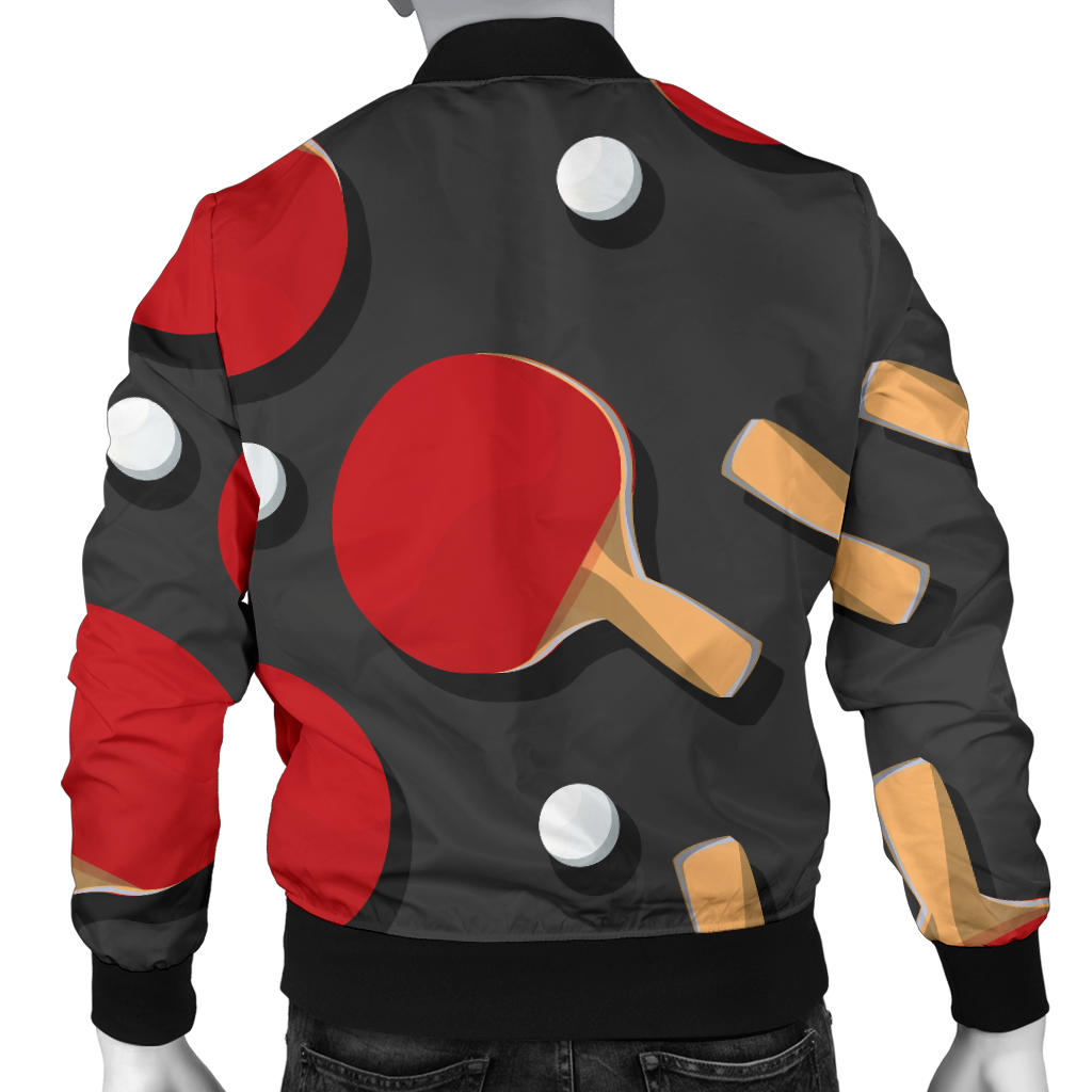 Ping Pong Pattern Print Design A05 Men Bomber Jacket